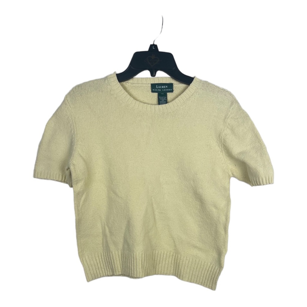 Lauren Ralph Lauren Short Sleeve Crewneck Sweater in Butter Yellow